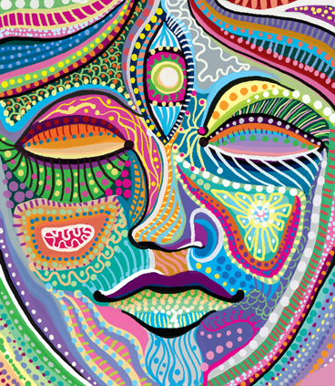 Abstract image of multicolored face, copyright shooarts, 2013. Used under license from Shutterstock.com.